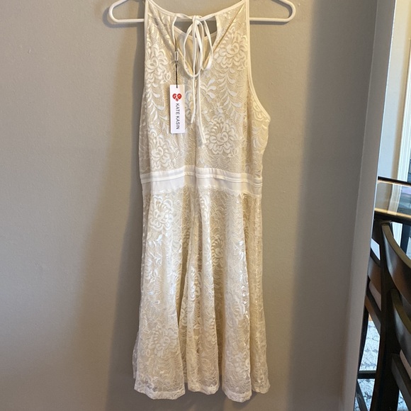 Kate Kasin Lace Cocktail Dresses for Women A-Line Keyhole Short Formal Dress - Picture 2 of 12